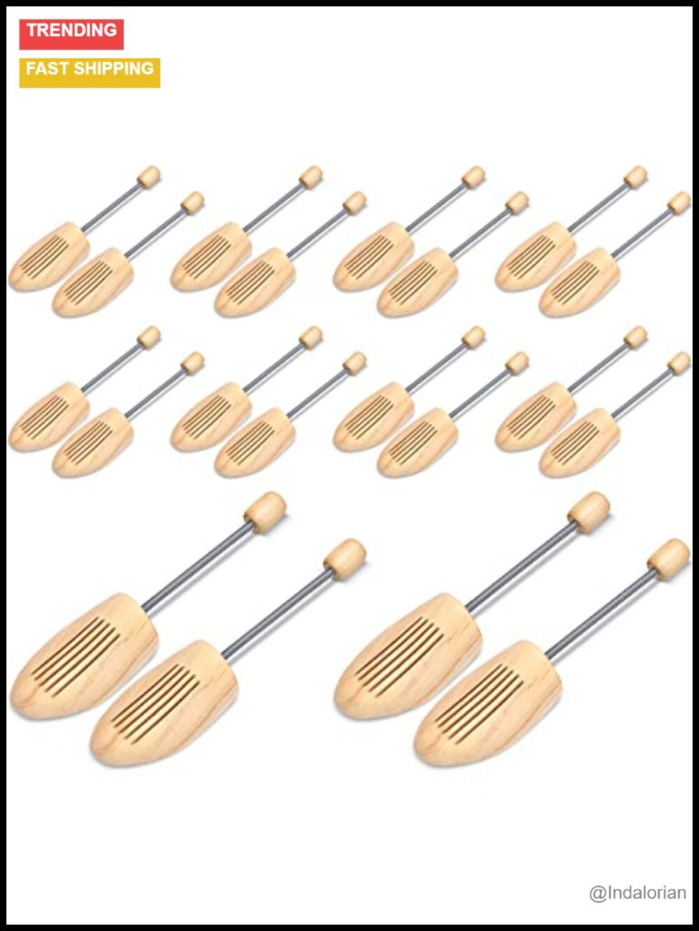 Cedar Shoe Trees 10 Pairs Wood Stretcher Men's 9-10 Women's 10-11